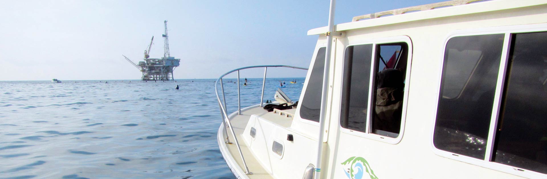 Santa Barbara Channelkeeper boat monitoring off-shore fracking