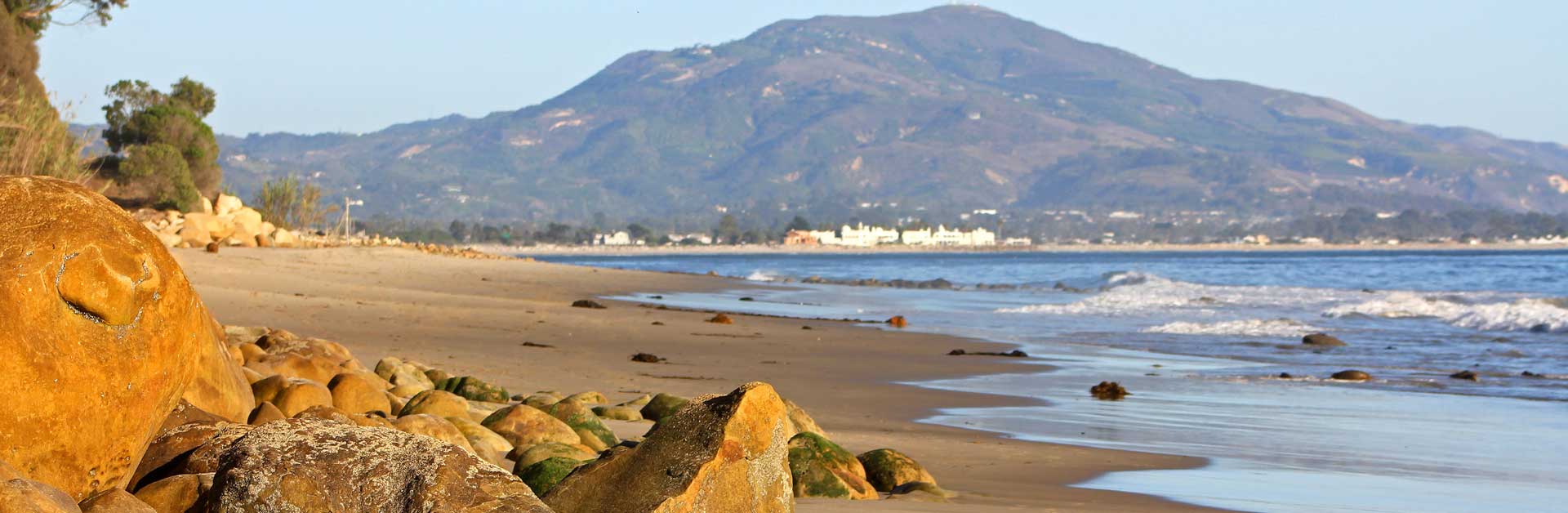 Santa Barbara beach at low tide.